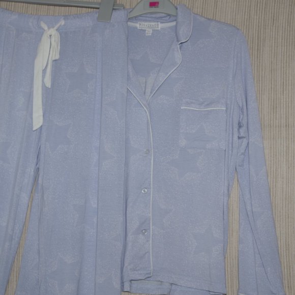 Salvage Women's blue Loungewear Twinkle Star Pajama Pj Set size XS - Picture 3 of 4